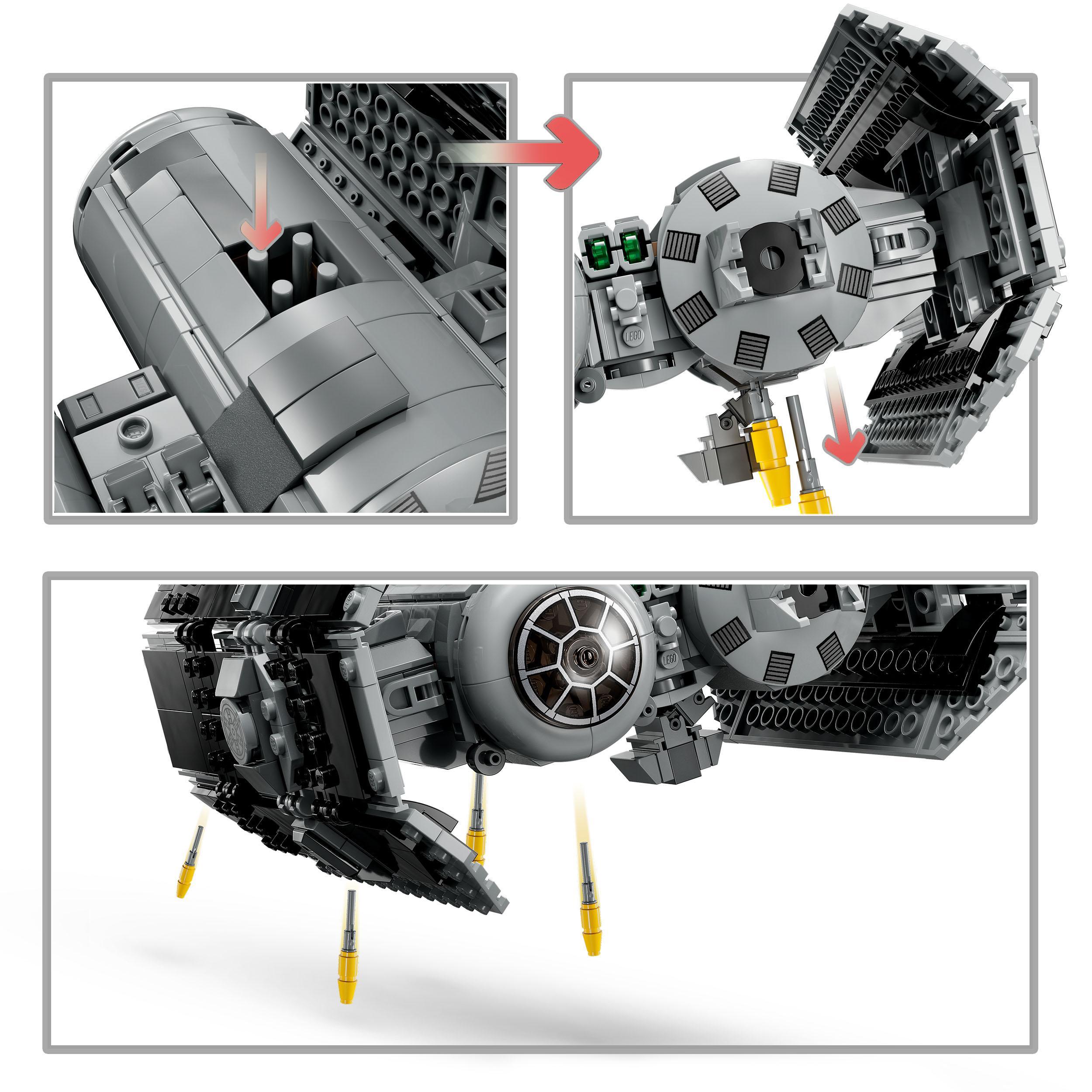 LEGO Star Wars 75347 TIE Bomber Model Building Kit, con Darth Vader e Spada Laser - LEGO, Star Wars