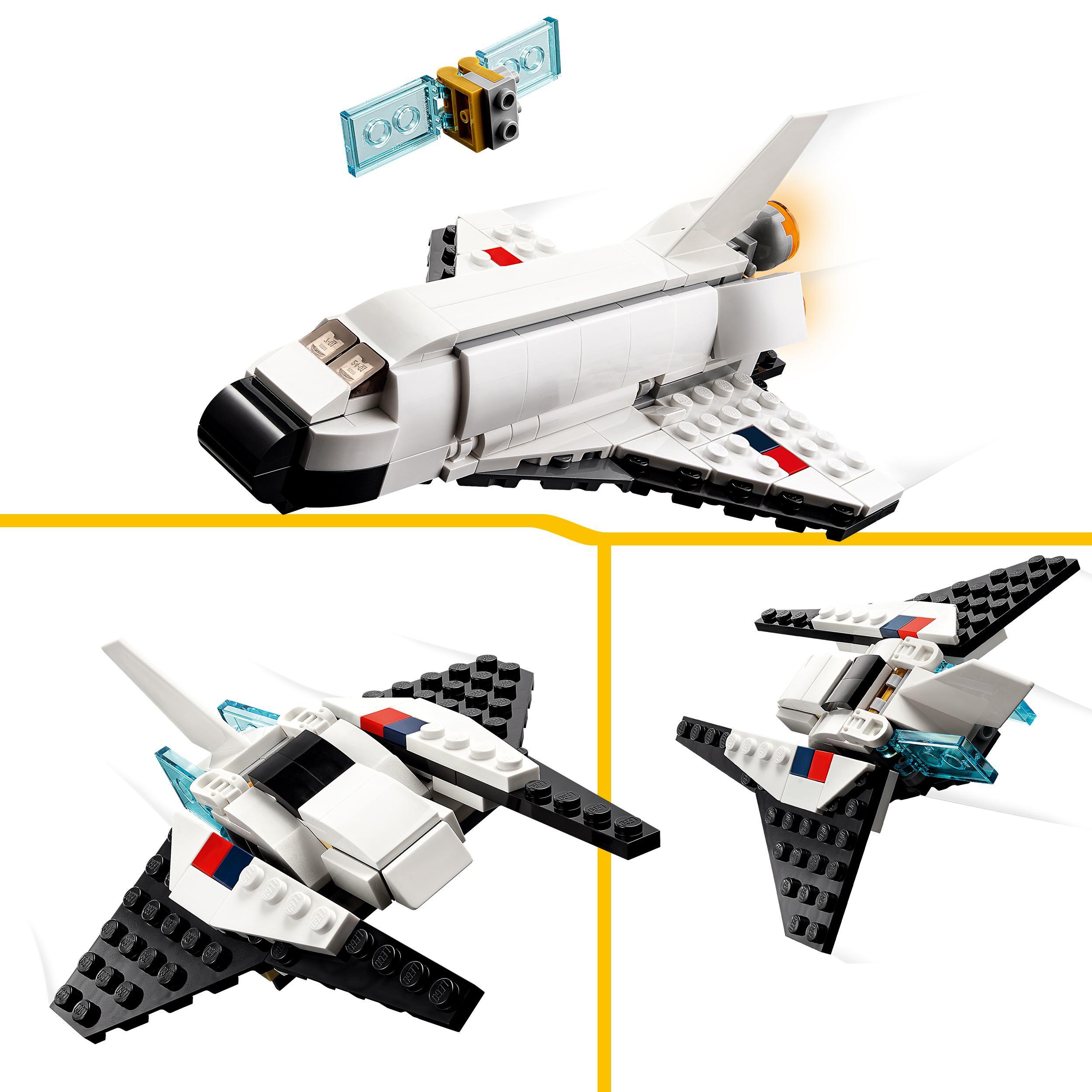 LEGO Creator 31134 Space Shuttle, Set 3 in1 con Astronauta e Astronave - LEGO