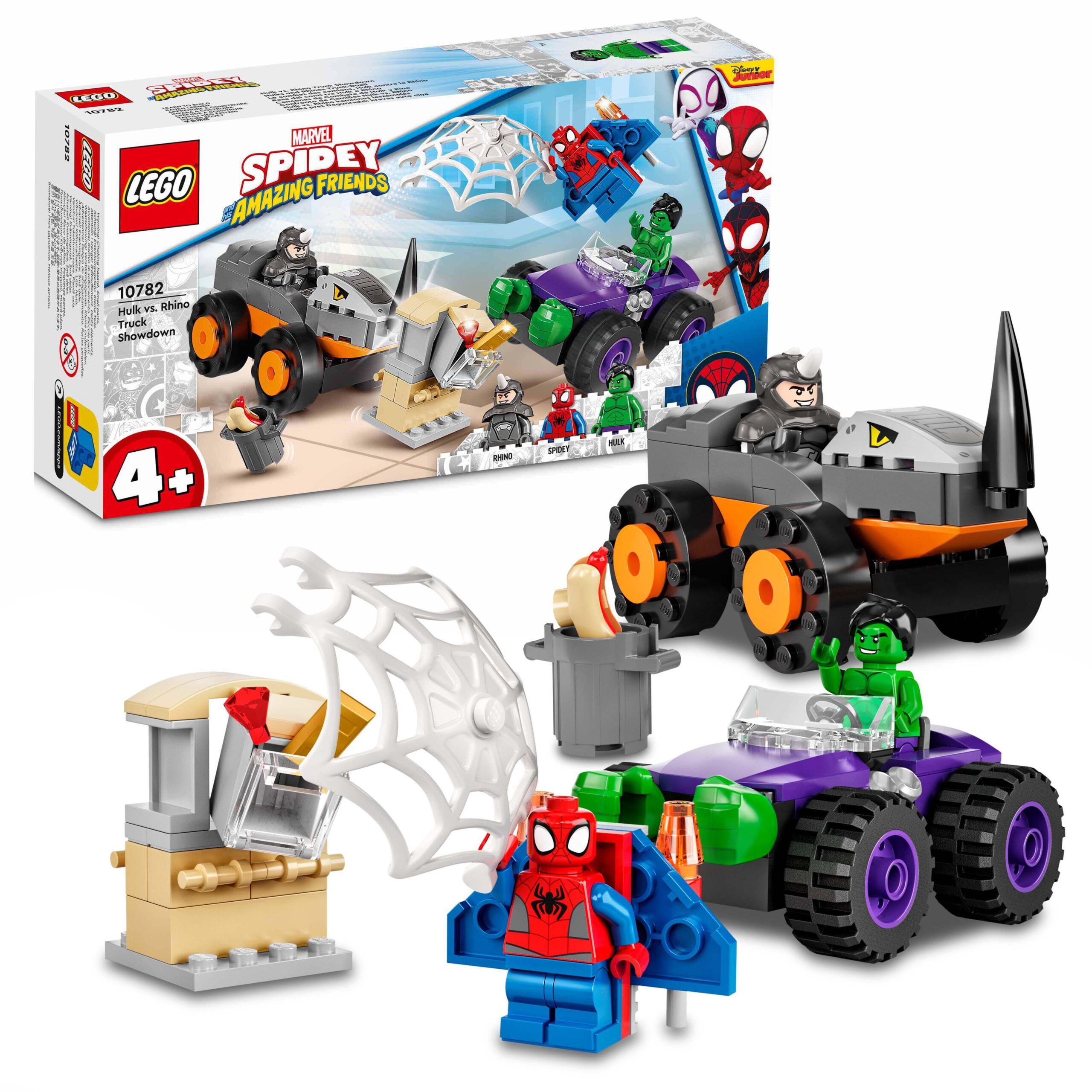 LEGO Marvel 10782 Spidey e i Suoi Fantastici Amici Resa dei Conti tra Hulk e Rhino, Monster Truck - LEGO, Marvel