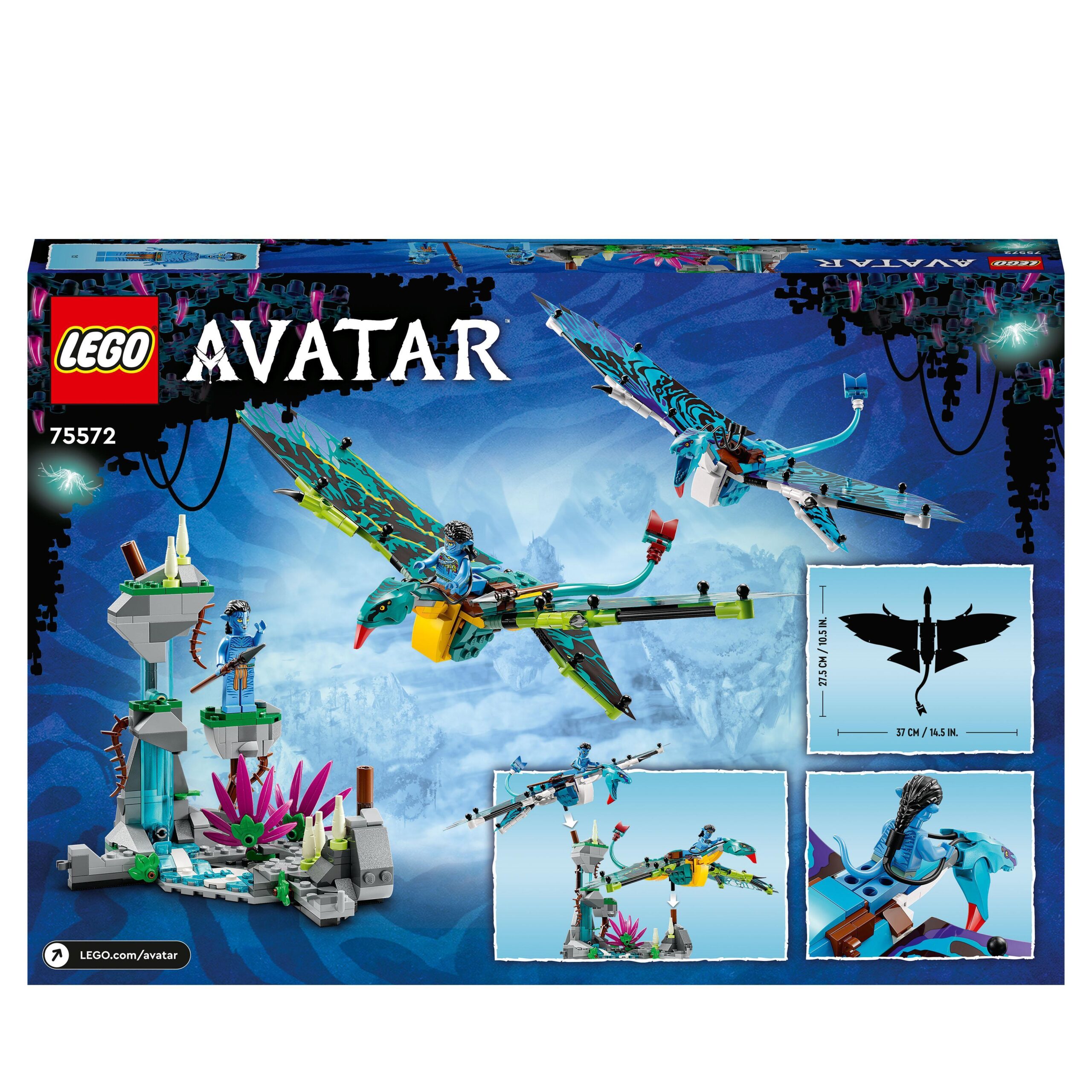 LEGO Avatar 75572 Il Primo Volo sulla Banshee di Jake e Neytiri, con 2 Banshee - LEGO