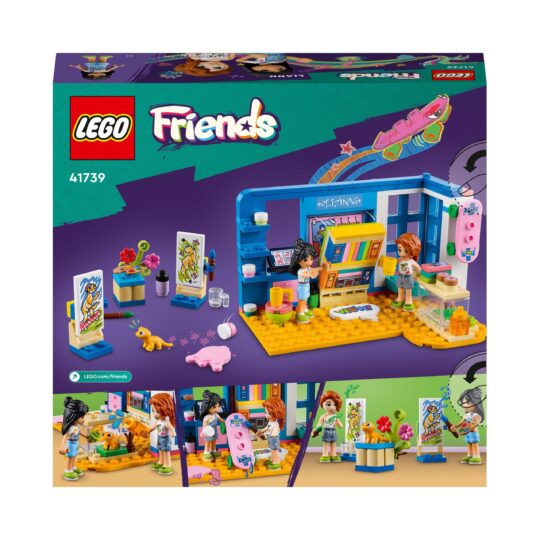 LEGO Friends 41739 La cameretta di Liann, Cameretta a Tema Artistico con Mini Bambolina - LEGO