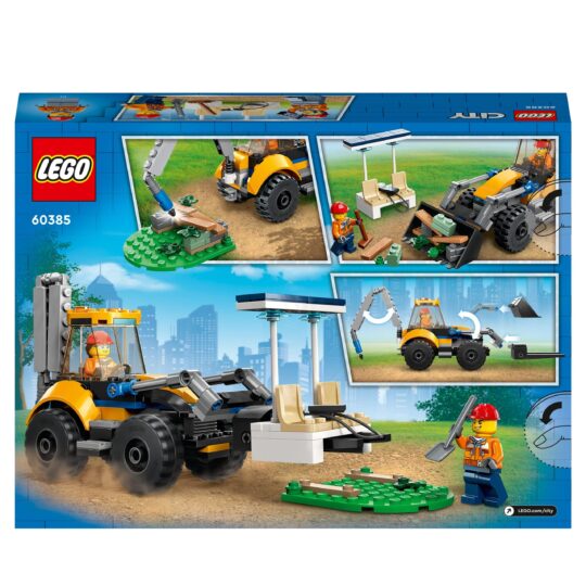 LEGO City 60385 Scavatrice per Costruzioni, Escavatore Giocattolo con Minifigure - LEGO