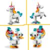 LEGO Creator 31140 Unicorno Magico con Arcobaleno, Set 3 in 1 con Animali - LEGO