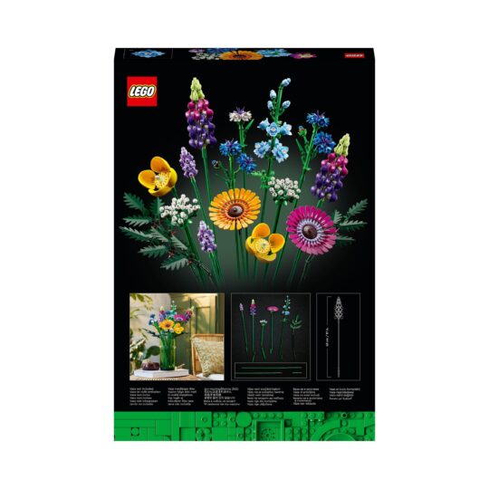 LEGO Icons 10313 Bouquet Fiori Selvatici Finti, Botanical Collection - LEGO