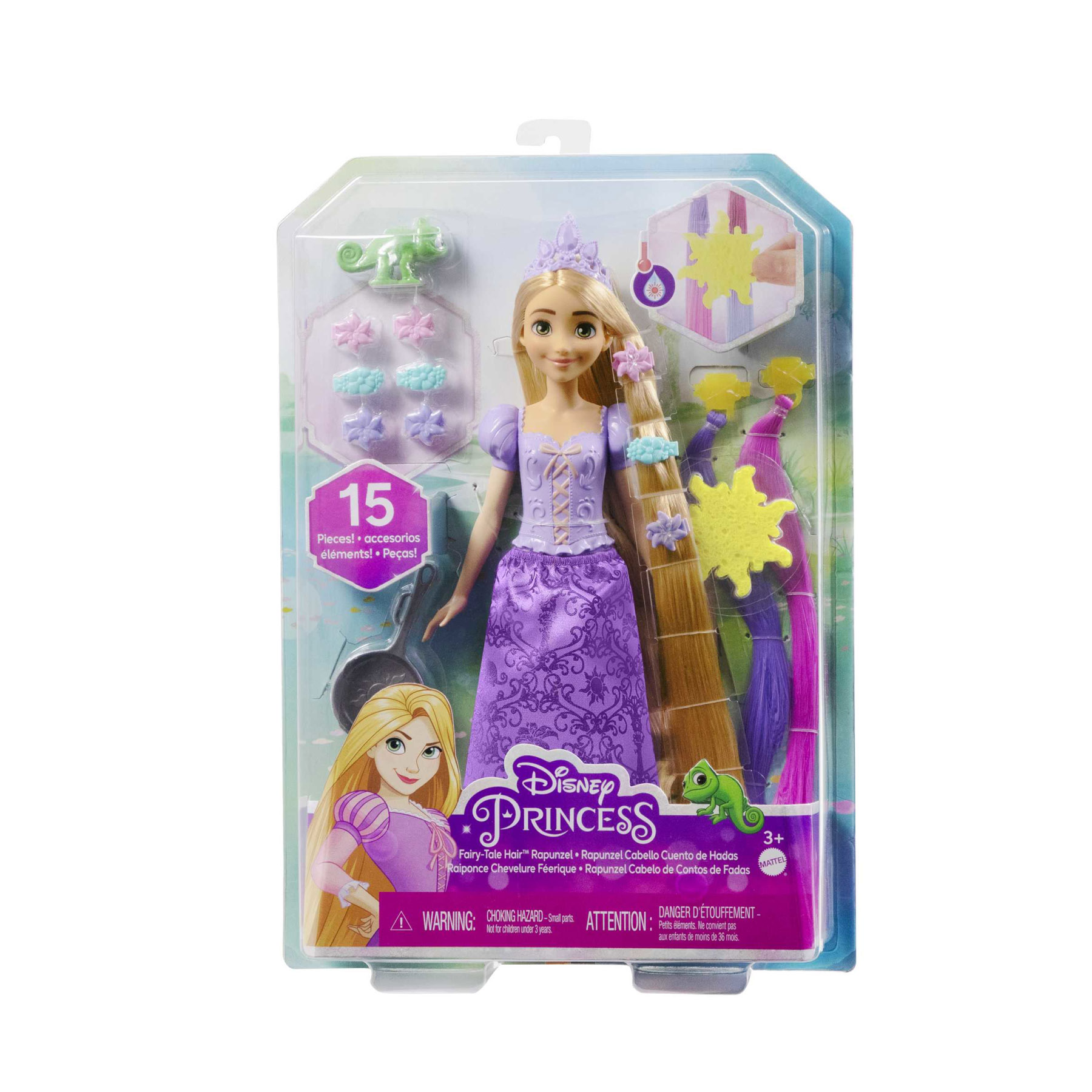 Rapunzel Chioma Magica, Bambola con lunghissimi capelli Cambia-Colore con l'acqua, Disney Princess - Disney