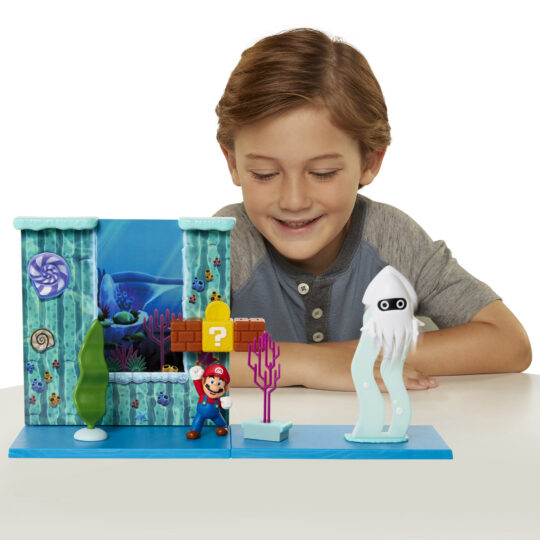 Super Mario playset Underwater con personaggo articolato 6 cm - Super Mario