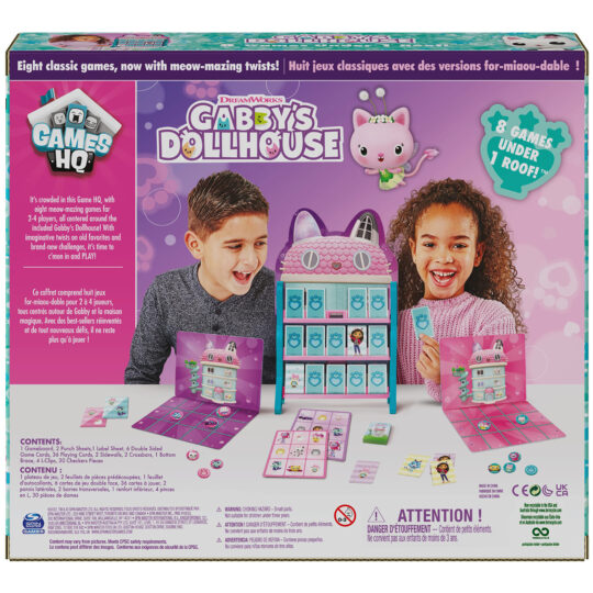 8 Giochi in Scatola in 1 Confezione, Gabby's Dollhouse - Gabby's Dollhouse