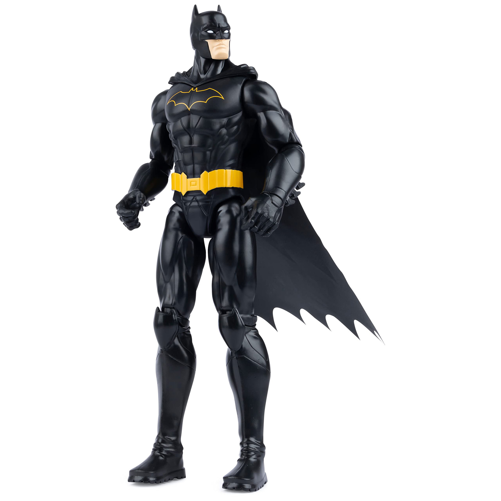 Batman Action Figure 30cm con decorazioni e armatura nera originale, mantello e 11 punti di articolazione - DC Comics