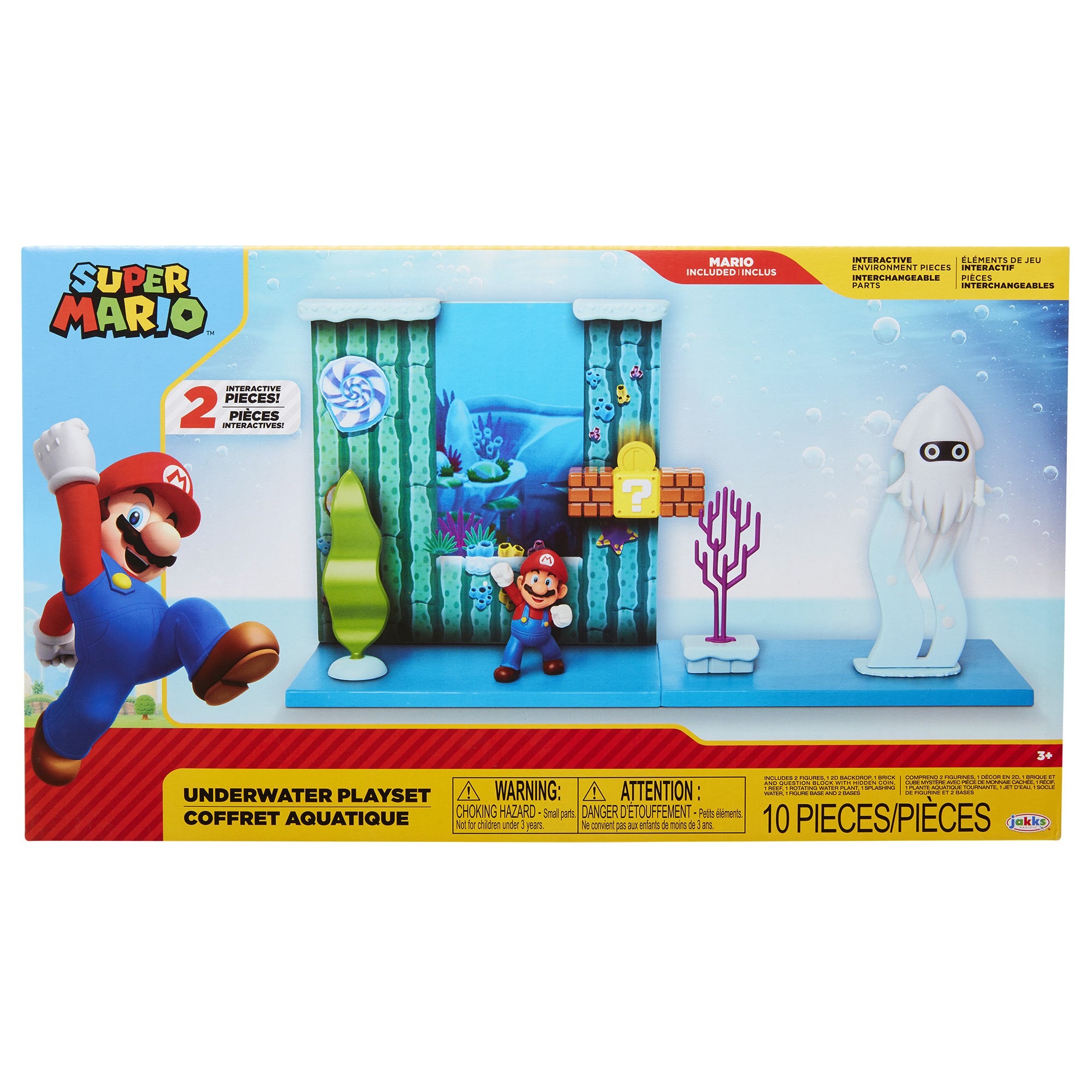 Super Mario playset Underwater con personaggo articolato 6 cm - Super Mario