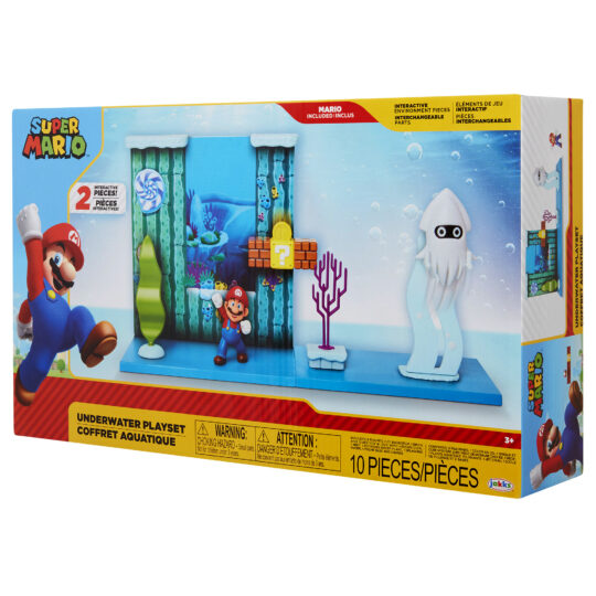 Super Mario playset Underwater con personaggo articolato 6 cm - Super Mario