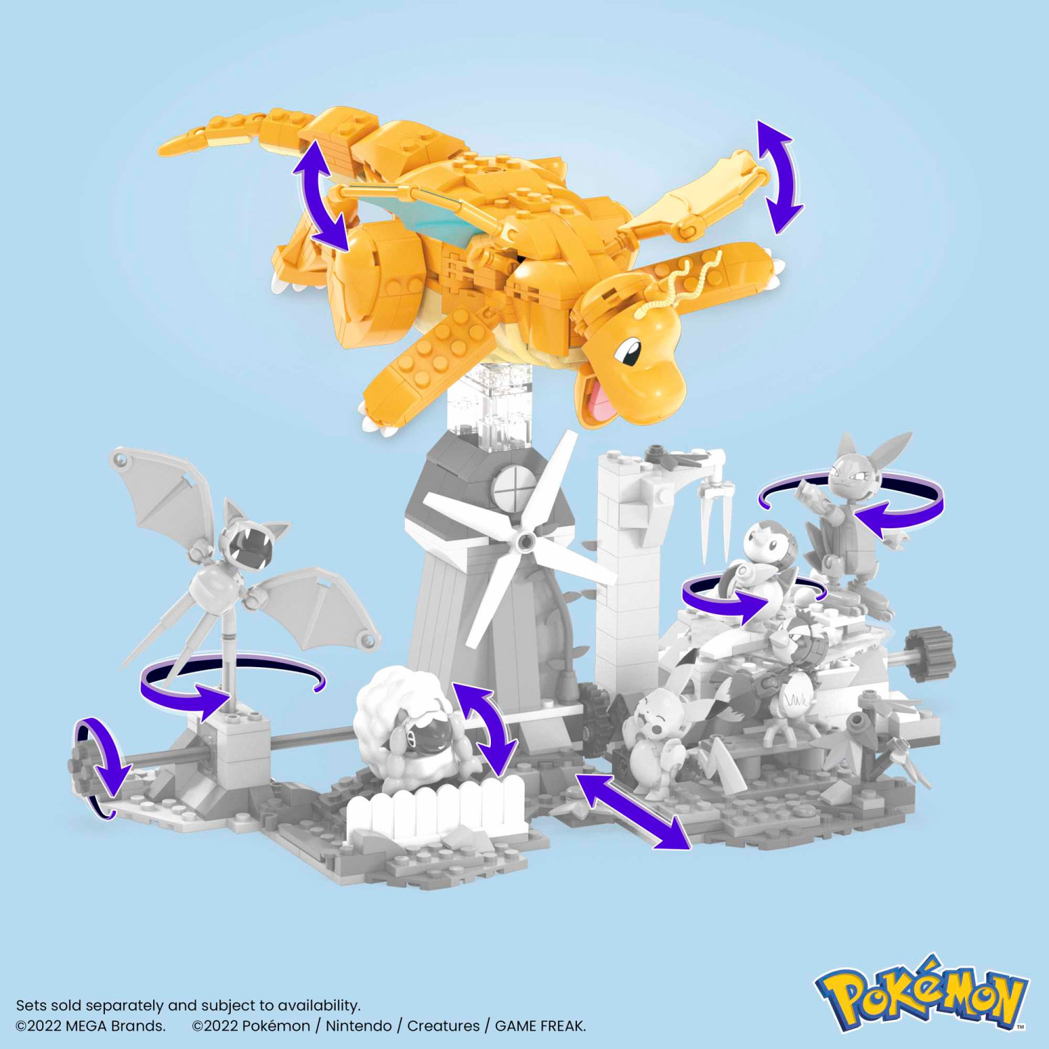 Mega Pokémon Dragonite da Costruire e Collezionare con 388 pezzi, alto 18cm - Mega, Pokémon