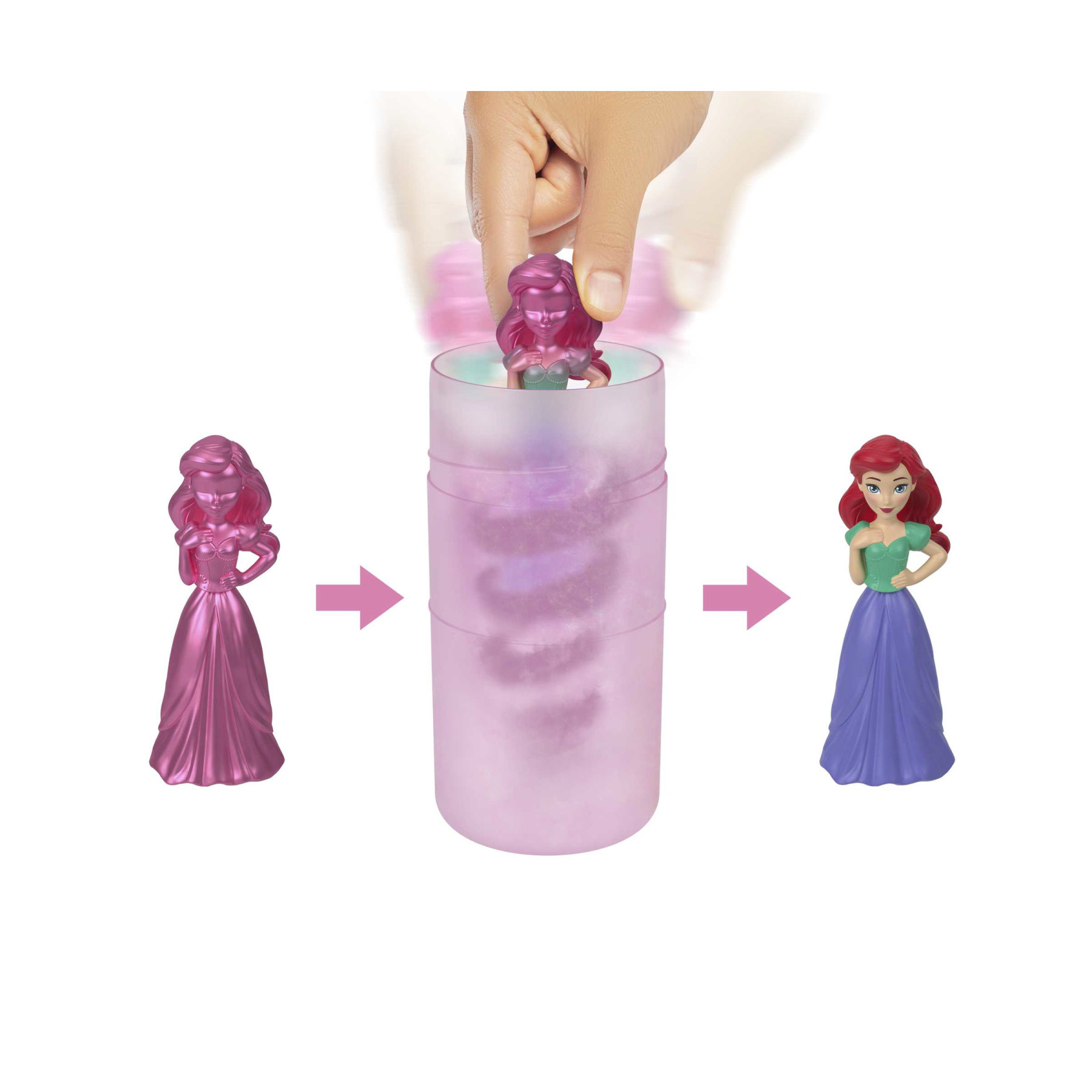 Disney Princess Royal Color Reveal, Bambola con 6 sorprese e un personaggio, ispirata ai film Disney - Disney