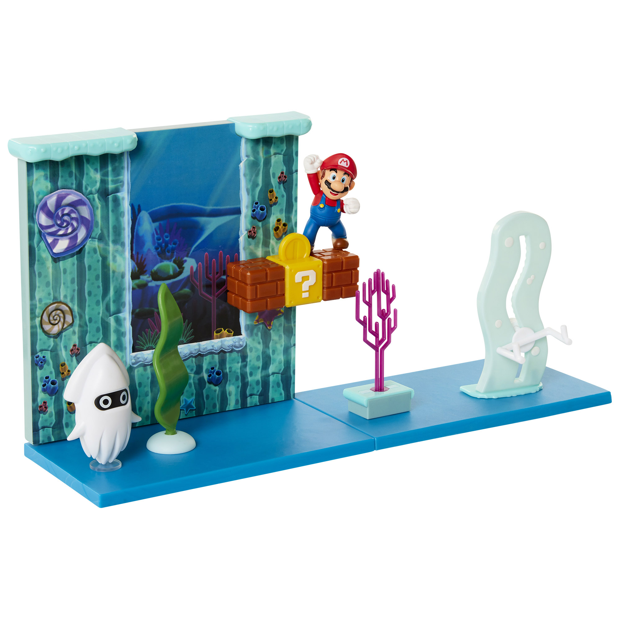 Super Mario playset Underwater con personaggo articolato 6 cm - Super Mario