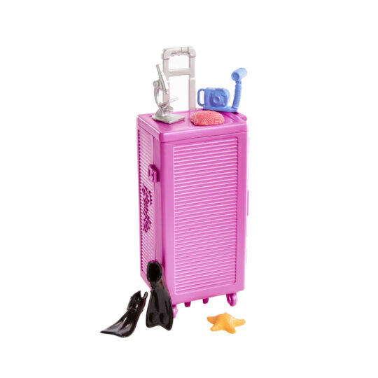 Barbie Biologa Marina, Bambola Bionda e Playset con laboratorio mobile e trolley - Barbie