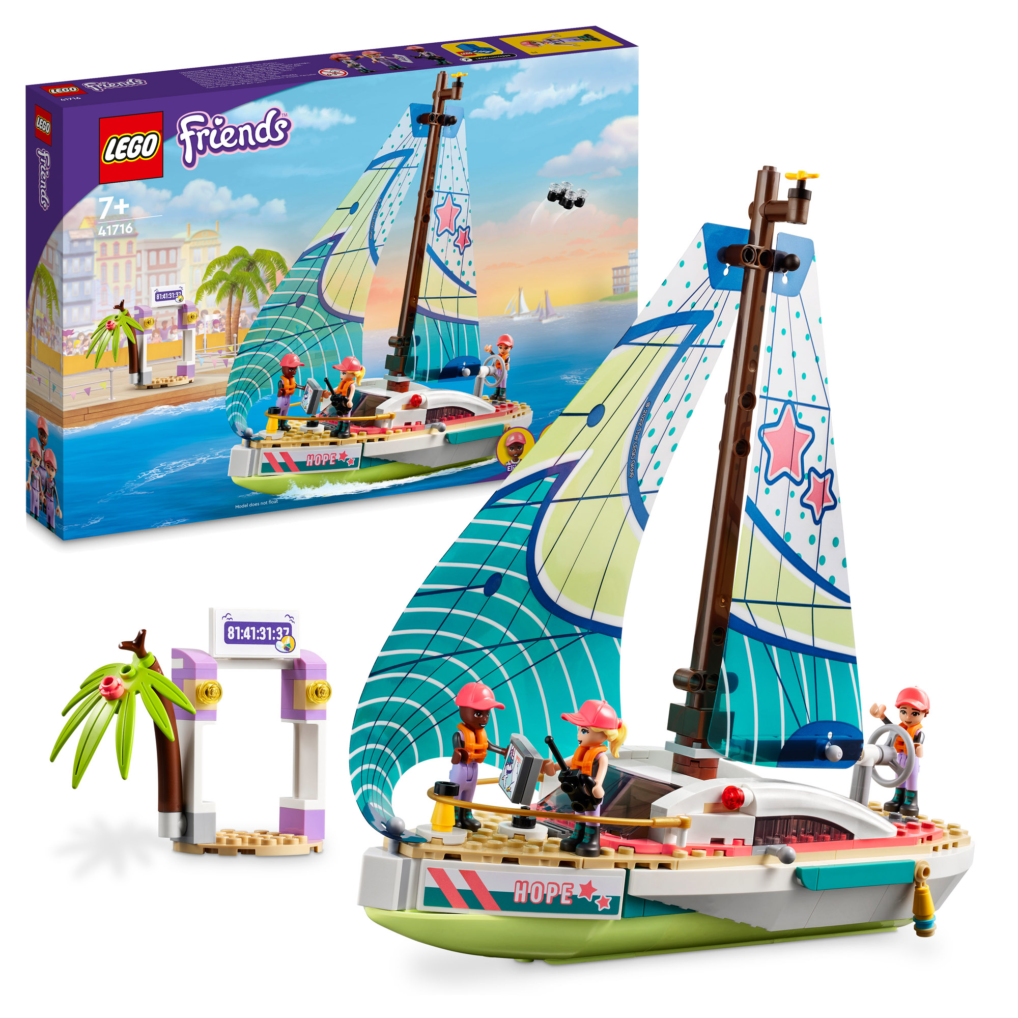LEGO Friends 41716 L’Avventura in Barca a Vela di Stephanie, Set con Imbarcazione Giocattolo - LEGO