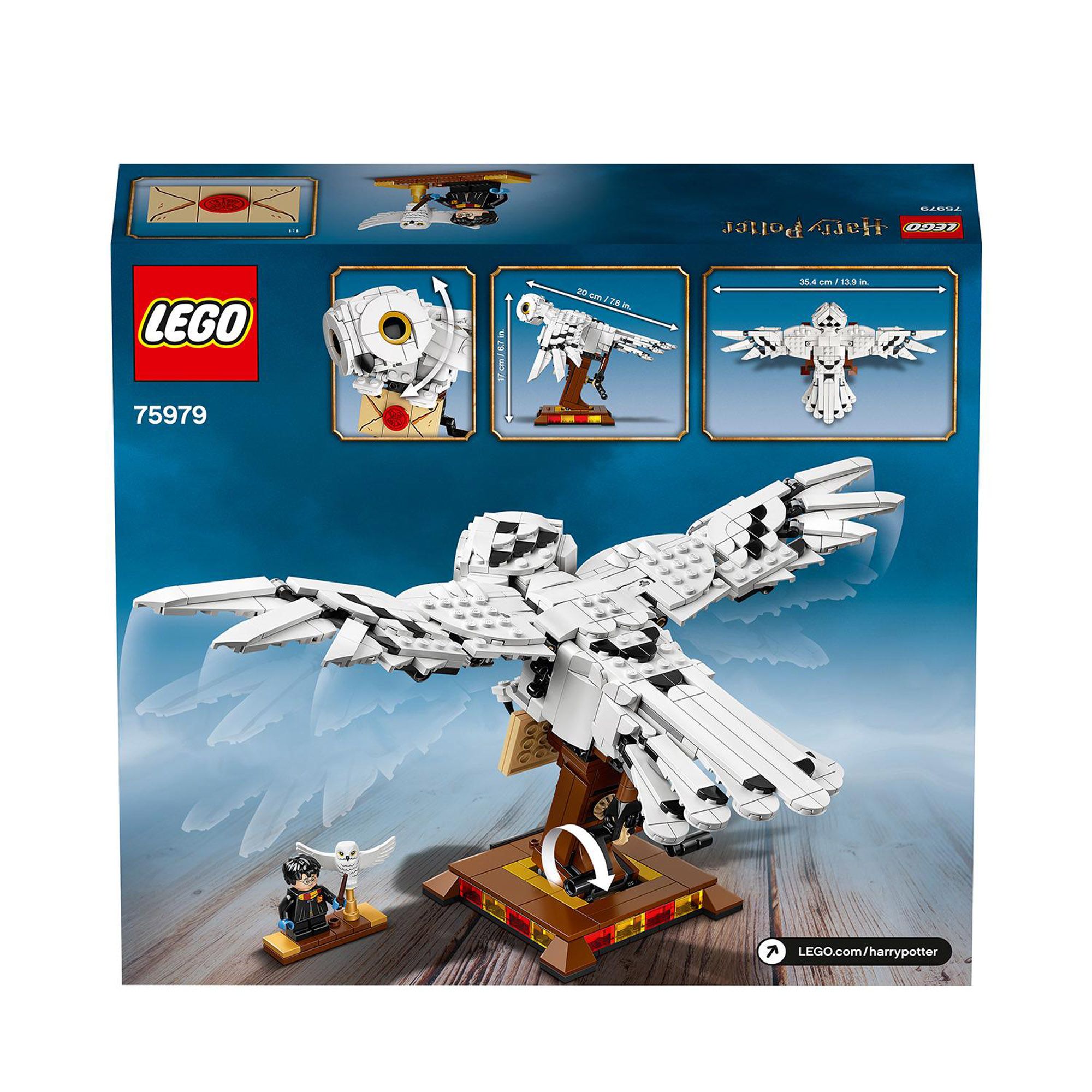 LEGO Harry Potter 75979 Edvige, Modellino della Civetta delle Nevi, da Collezione - Harry Potter, LEGO