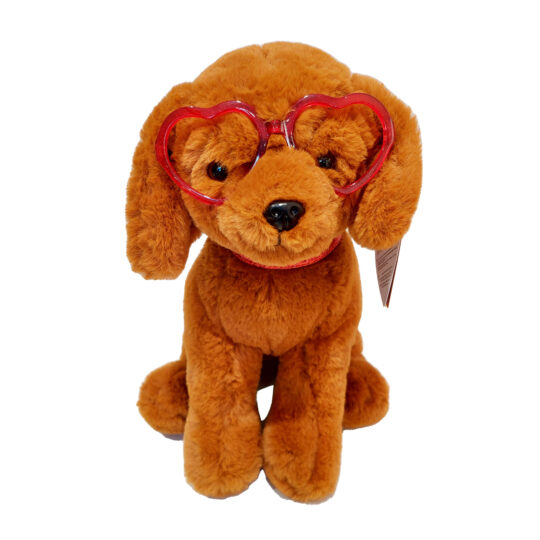 Peluche Labrador con occhiali Hearts Dogs 30cm - FAO Schwarz
