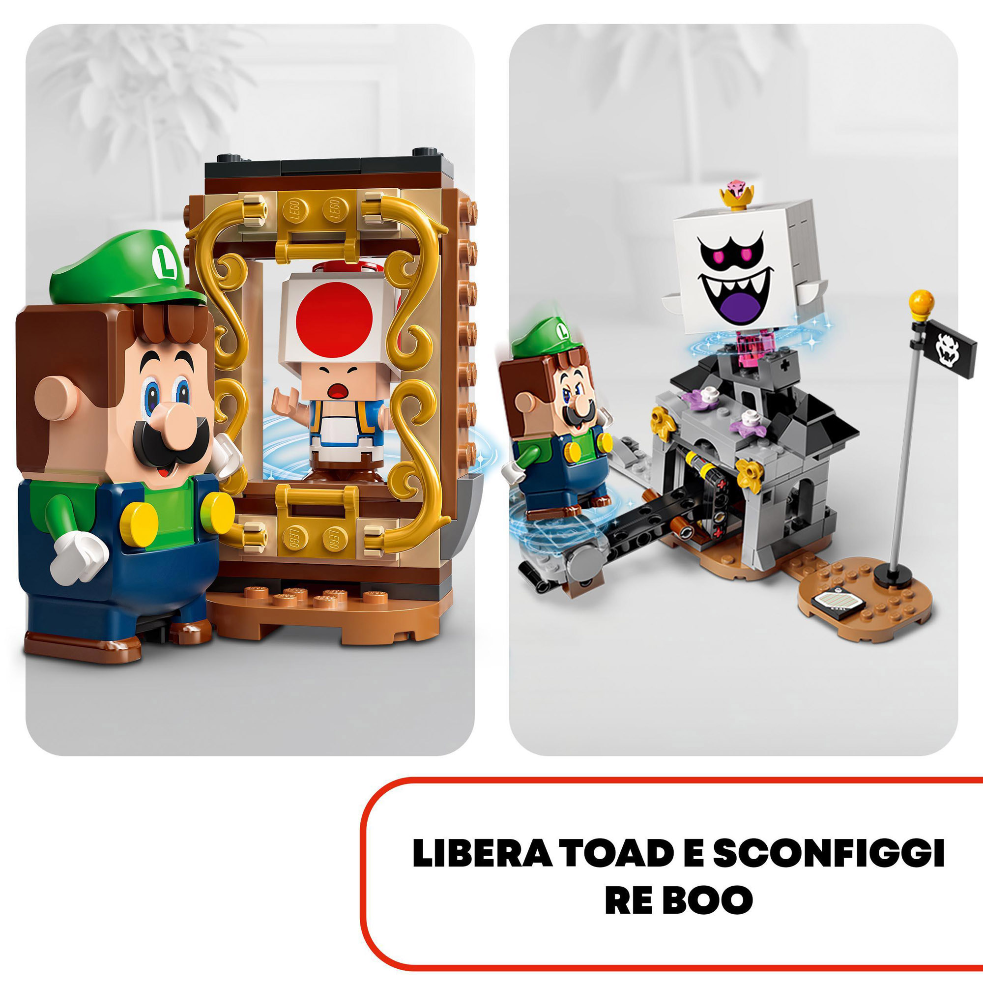 LEGO Super Mario 71401 Caccia ai Fantasmi di Luigi’s Mansion - Pack di Espansione, con Toad e Re Boo - LEGO, Super Mario