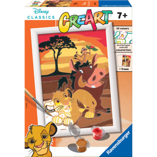 Creart Il Re Leone, Serie E, Kit per dipingere con i numeri - Creart, Disney