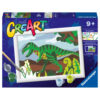 Creart Dinosauro Affamato, Serie E, Kit per dipingere con i numeri - Creart