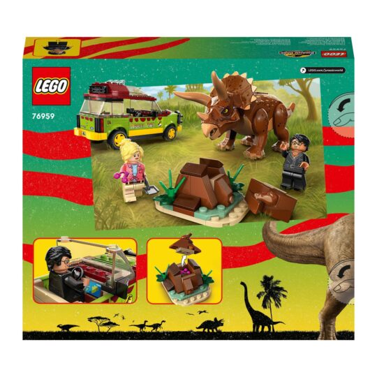 LEGO Jurassic Park 76959 La Ricerca Del Triceratopo, Collezione 30° Anniversario - Jurassic World, LEGO