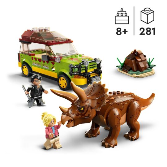 LEGO Jurassic Park 76959 La Ricerca Del Triceratopo, Collezione 30° Anniversario - Jurassic World, LEGO