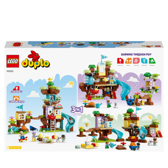 LEGO DUPLO 10993 Casa sull’Albero 3 in 1, Attività didattiche con 4 personaggi e animali - LEGO