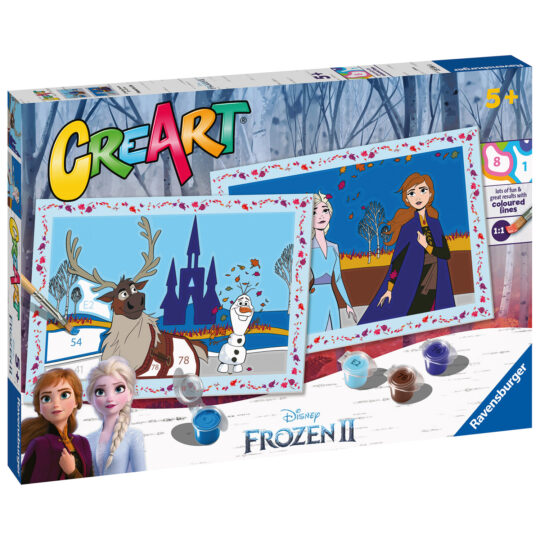 Creart Disney Frozen II, Serie Junior, Kit per dipingere con i numeri - Creart, Disney