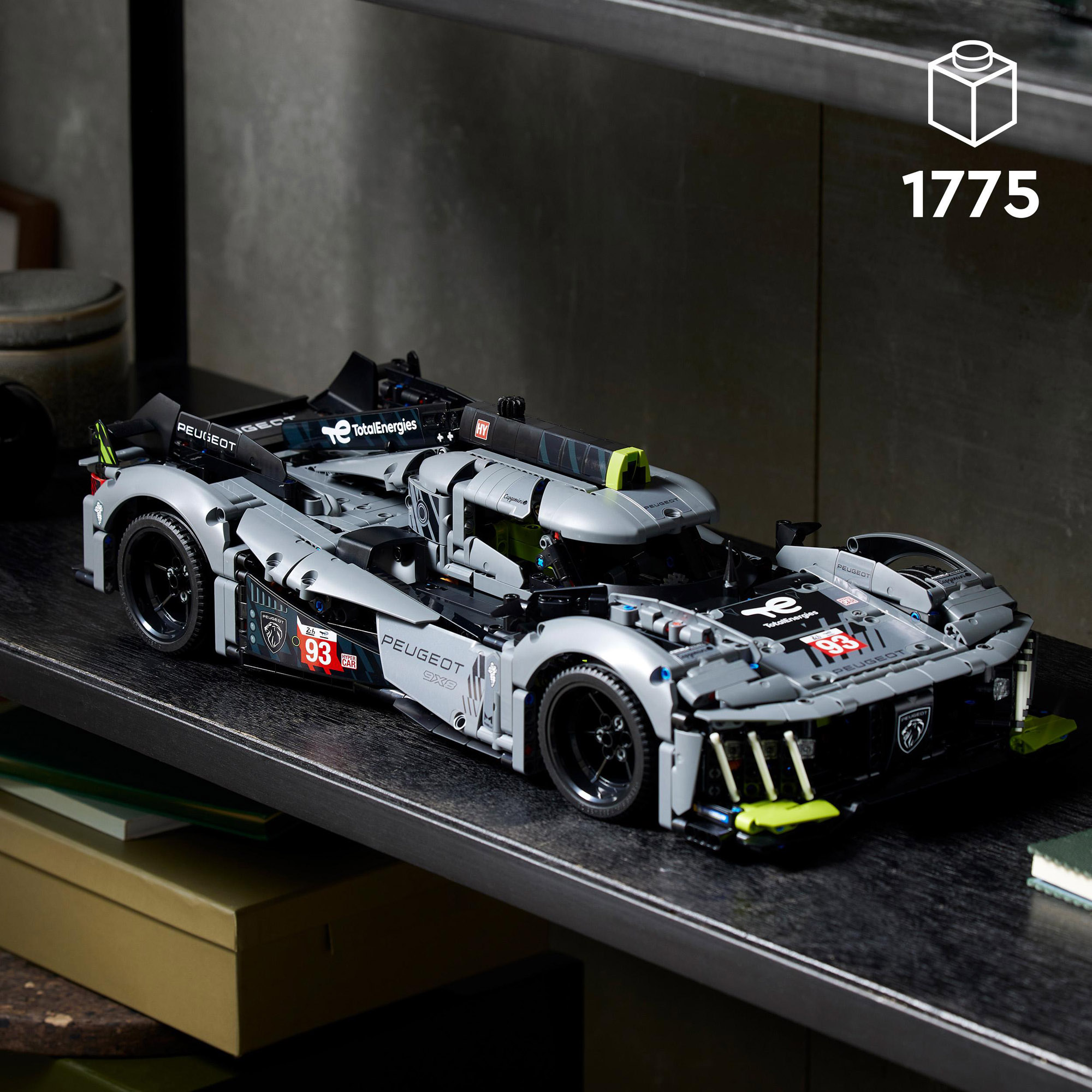 LEGO Technic 42156 PEUGEOT 9X8 24H Le Mans Hybrid Hypercar, Modellino in scala 1:10, da Collezione - LEGO