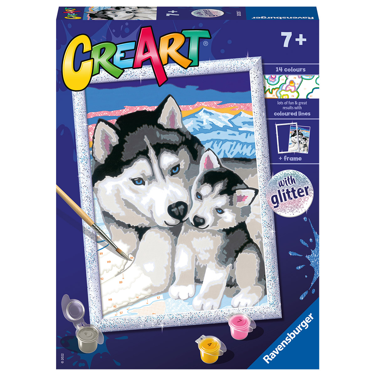 Creart Husky, Serie D, Kit per dipingere con i numeri - Creart