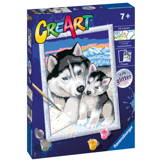 Creart Husky, Serie D, Kit per dipingere con i numeri - Creart