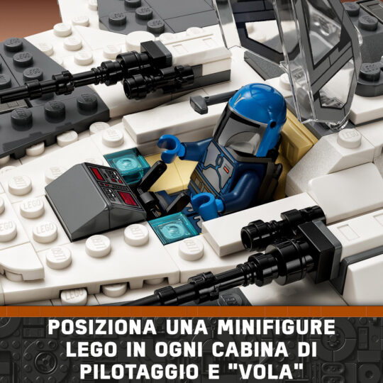 LEGO Star Wars 75348 Fang Fighter Mandaloriano vs TIE Interceptor, con 3 Minifigure, Droide e Darksaber - LEGO, Star Wars