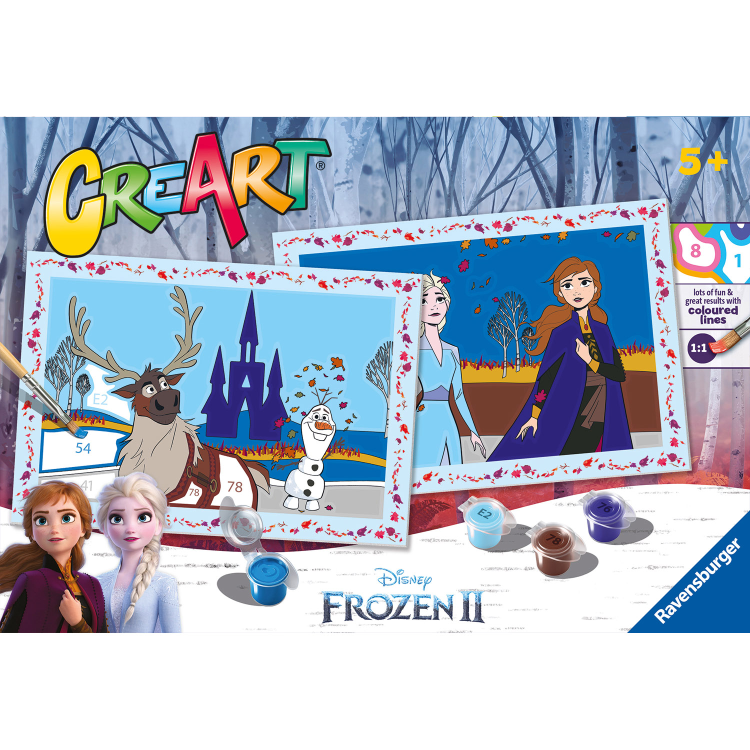 Creart Disney Frozen II, Serie Junior, Kit per dipingere con i numeri - Creart, Disney