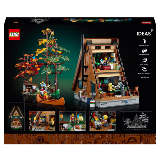 LEGO Ideas 21338 Baita, Kit Modellino Casa da Costruire per Adulti con 4 Minifigure - LEGO