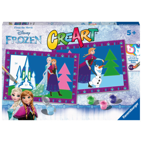 Creart Disney Frozen, Serie Junior, Kit per dipingere con i numeri - Creart, Disney