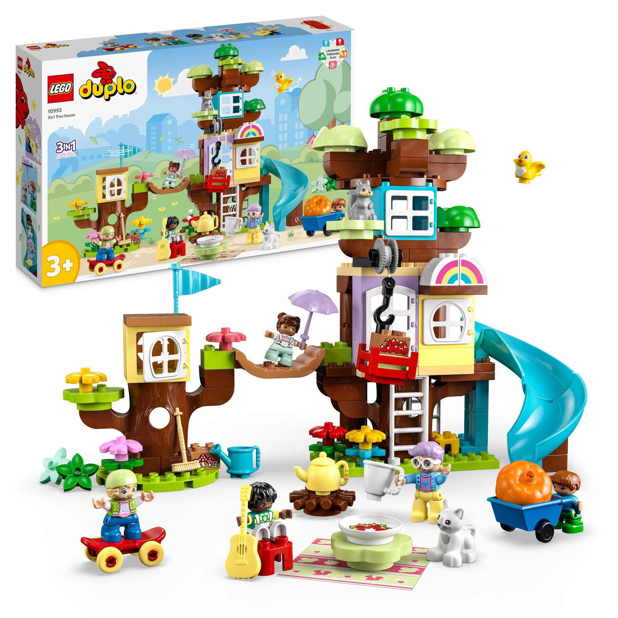 LEGO DUPLO 10993 Casa sull'Albero 3 in 1, Attività didattiche con 4  personaggi e animali in Vendita Online