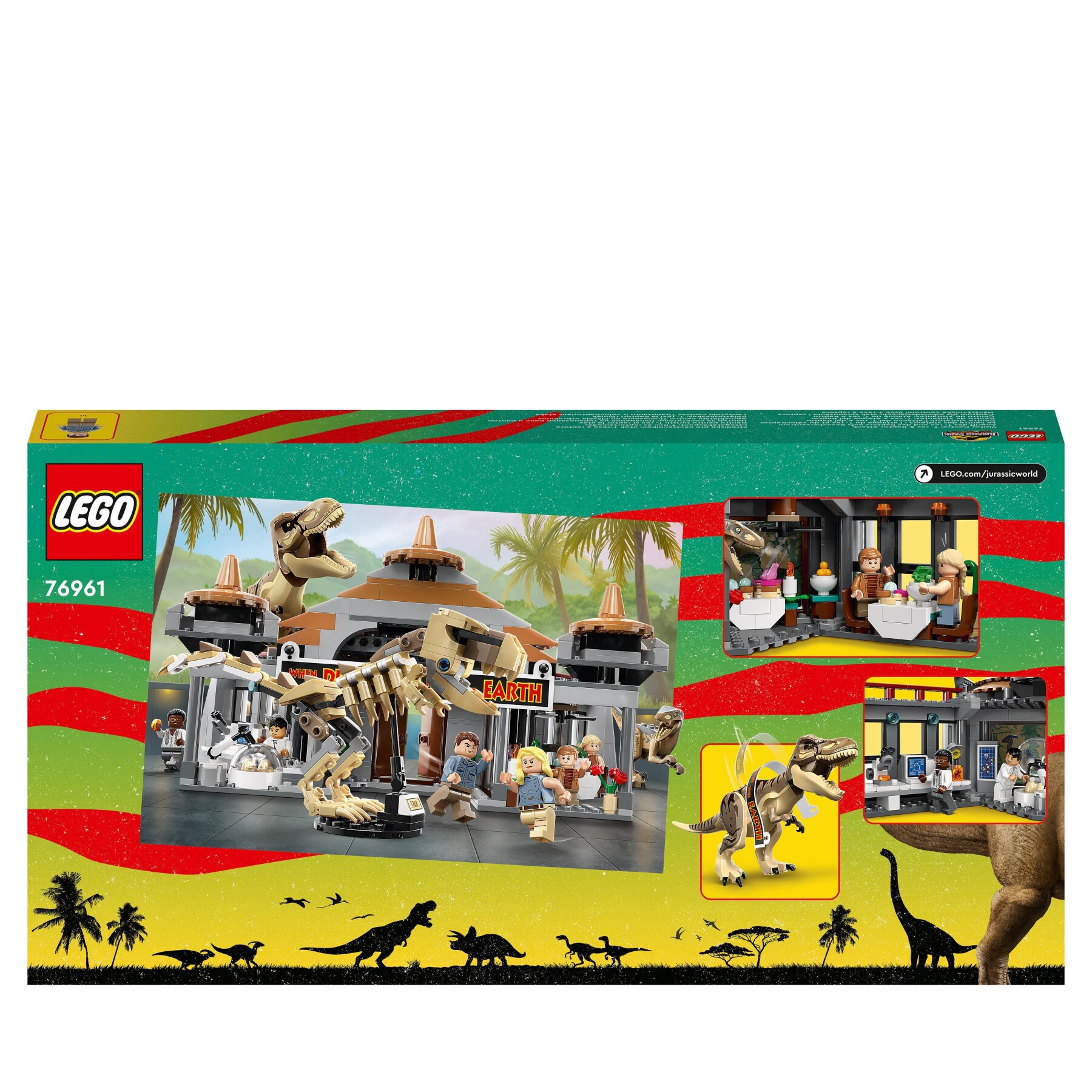LEGO Jurassic Park 76961 Centro Visitatori: L’Attacco Del T. Rex E Del Raptor, con 6 minifigure - Jurassic World, LEGO