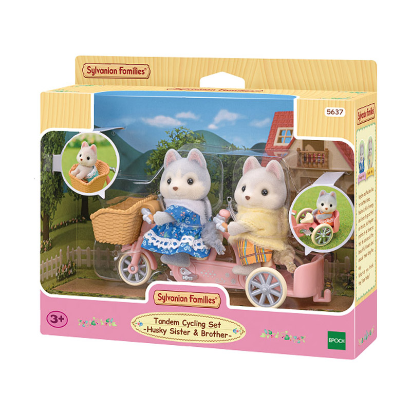 Tandem Con Sorella E Fratello Husky Sylvanian Families - Sylvanian Families