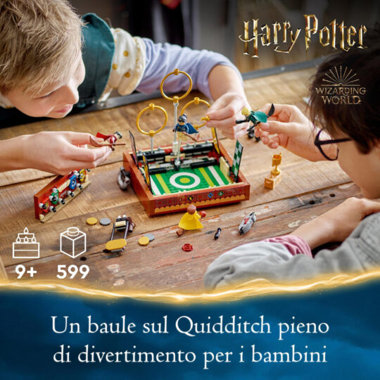 LEGO Harry Potter 76416 Baule del Quidditch, 3 sfide diverse, con minifigure di Malfoy - Harry Potter, LEGO
