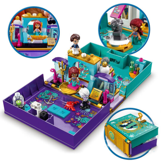 LEGO Disney Princess 43213 Libro delle fiabe della sirenetta, con minifigures, dal film La Sirenetta - Disney, LEGO