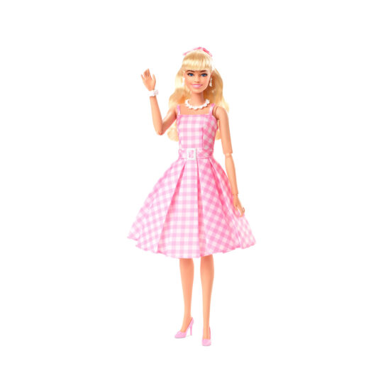 Barbie Margot Robbie da collezione con abito vintage dal film Barbie, da collezione - Barbie