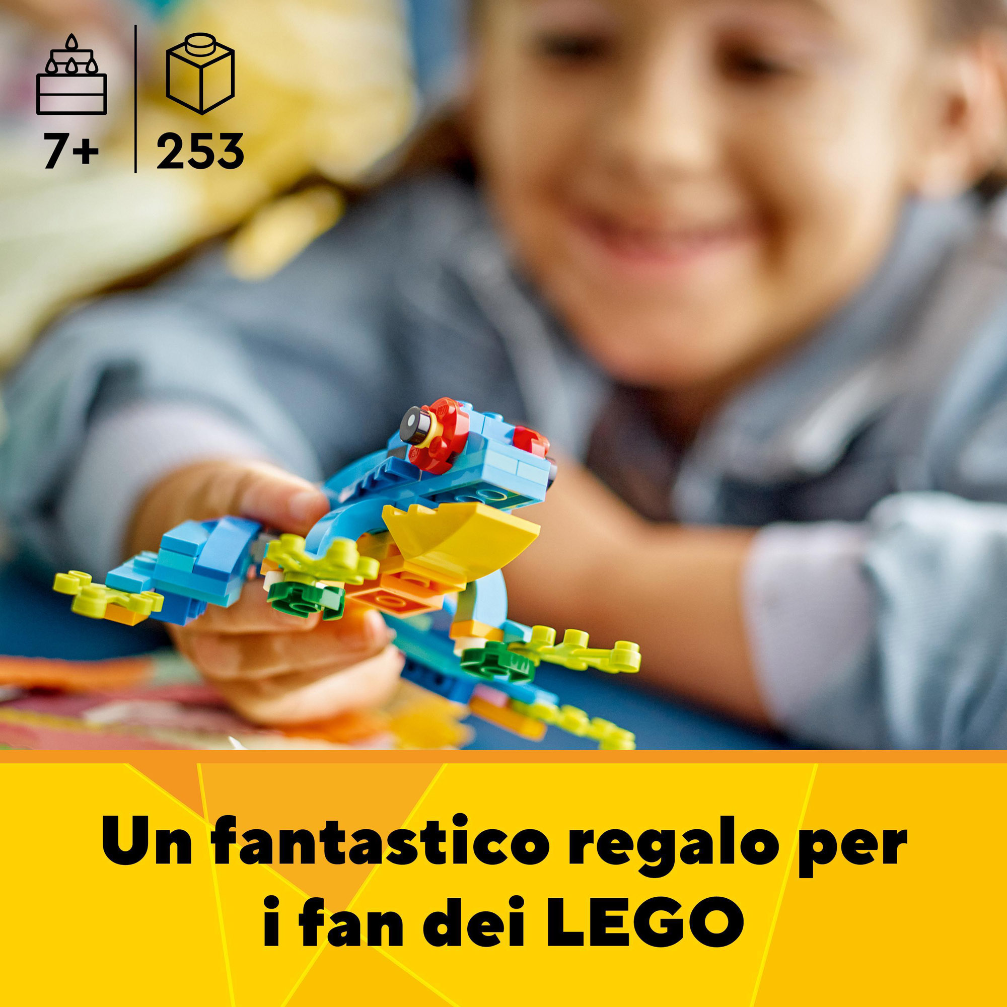 LEGO Creator 31136 Pappagallo Esotico, Set 3 in 1 con Pesce e Rana, da collezione - LEGO