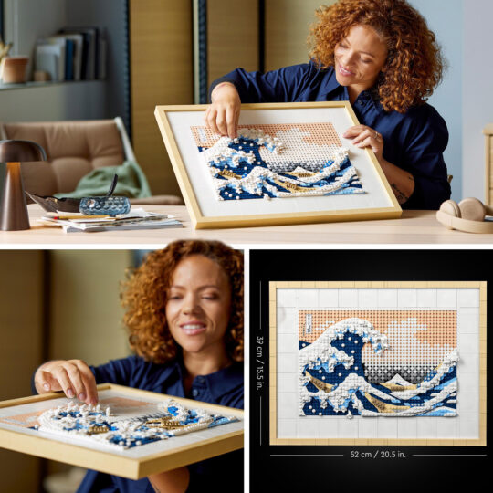 LEGO Art 31208 Hokusai - La Grande Onda, quadro decorativo fai-da-te, da collezione - LEGO