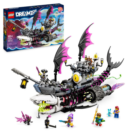 LEGO DREAMZzz 71469 Nave-Squalo Nightmare, Nave Pirata Giocattolo da costruire in 2 modi - LEGO