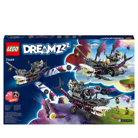 LEGO DREAMZzz 71469 Nave-Squalo Nightmare, Nave Pirata Giocattolo da costruire in 2 modi - LEGO