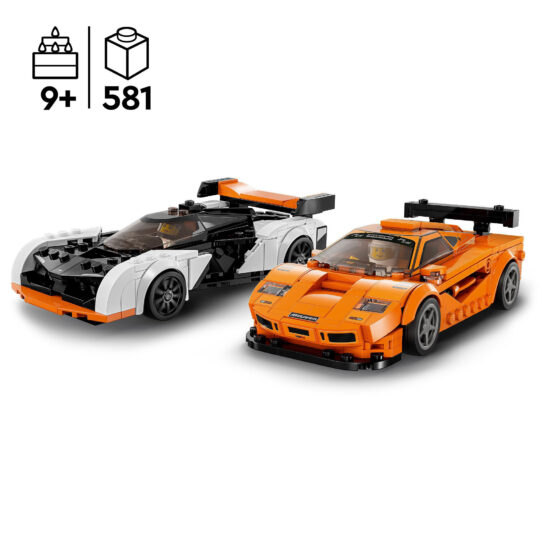 LEGO Speed Champions 76918 McLaren Solus GT & McLaren F1 LM, 2 modellini auto da costruire - LEGO