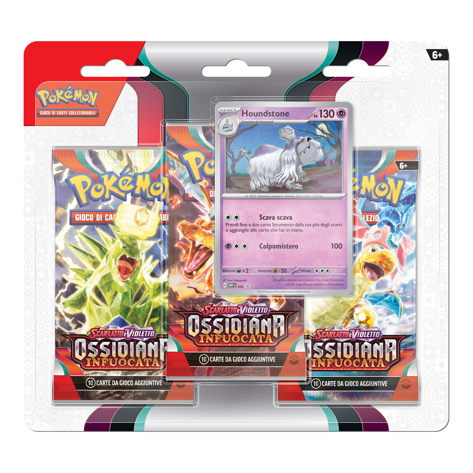Pokemon Scarlatto e Violetto SV3 Ossidiana Infuocata 3 Pack Blister - Pokémon