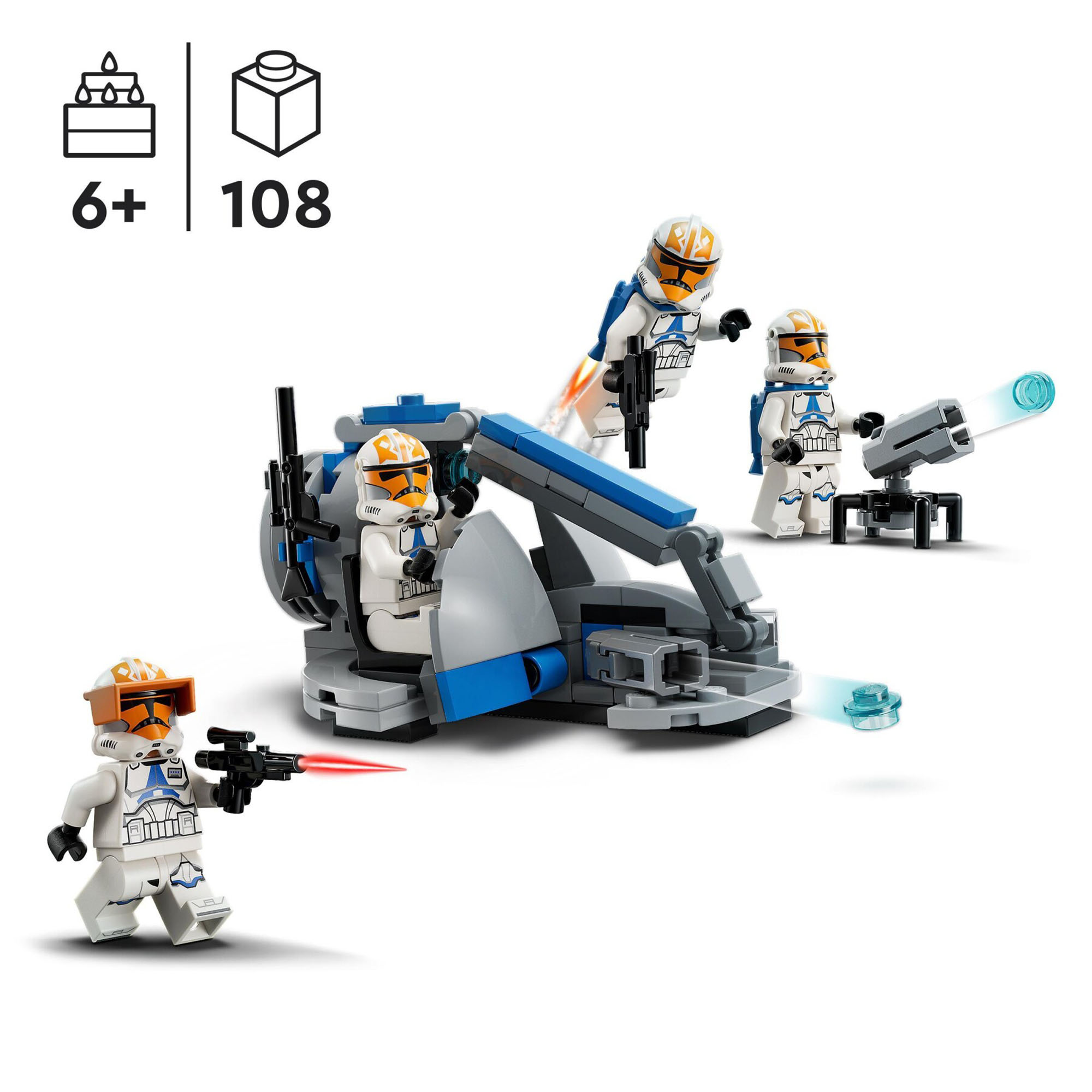 LEGO Star Wars 75359 Battle Pack Clone Trooper della 332A Compagnia di Ahsoka con veicolo e minifigure - LEGO, Star Wars