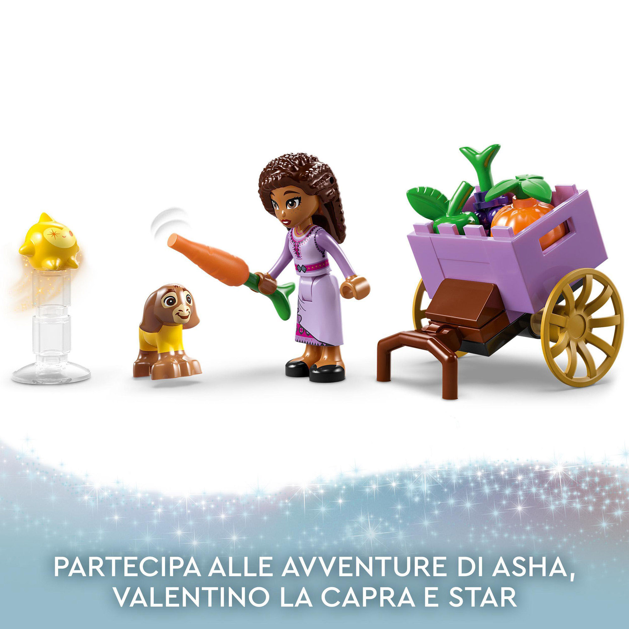 LEGO Disney Wish 43223 Asha nella Città di Rosas dal Film Wish con Mini Bambolina di Asha - Disney, LEGO