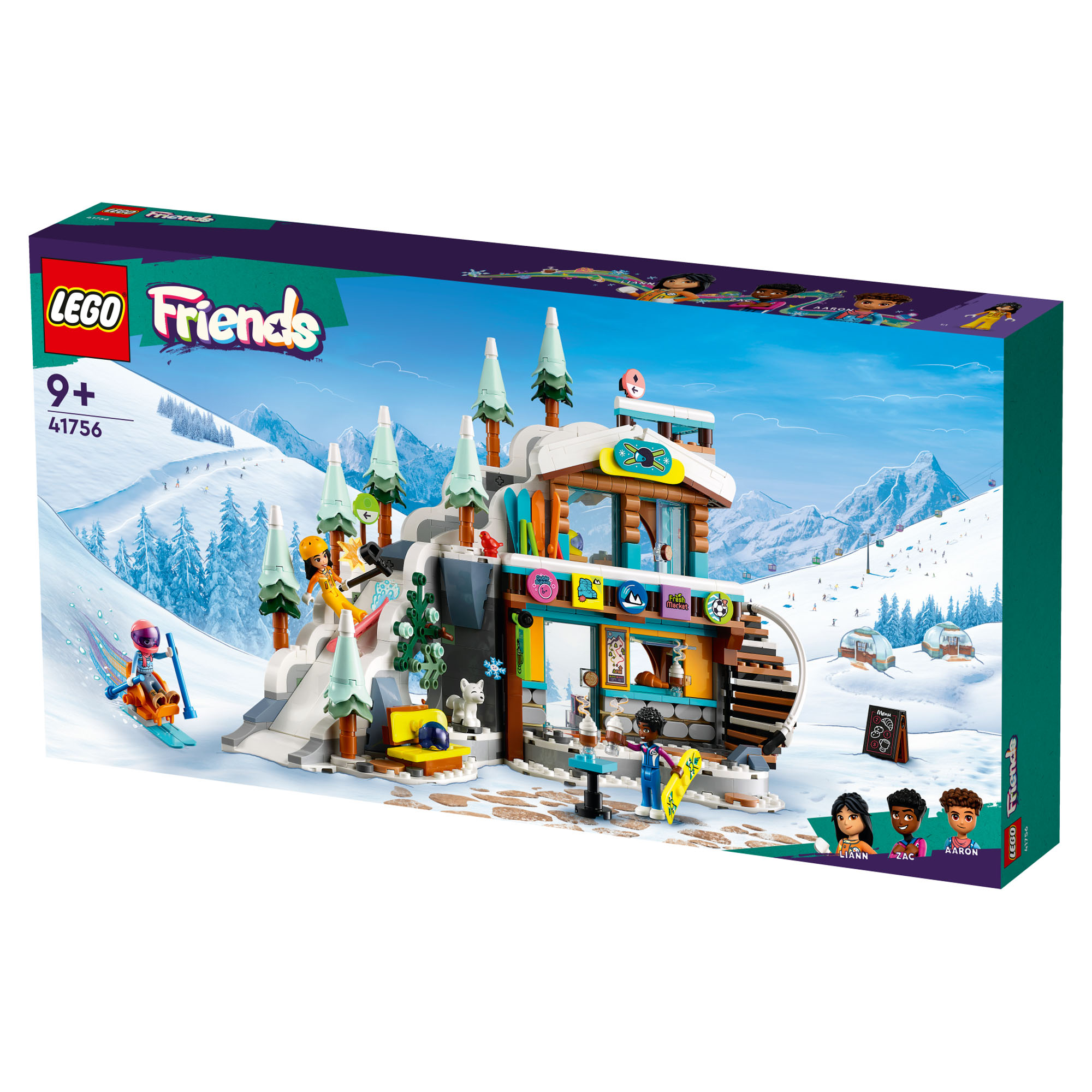 LEGO Friends 41756 Pista Da Sci E Baita, Set Sport Invernali Con Mini Bamboline - LEGO